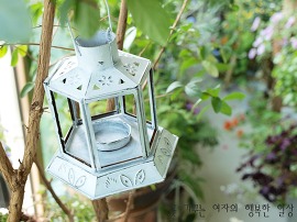 초간단 리폼, 깨진 램프로 만든 컨트리풍 정원소품