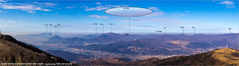 양산 천성산 조망도
