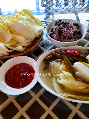 노란 알배추에 양념 고추장, 만능 고추장 만들기^^*